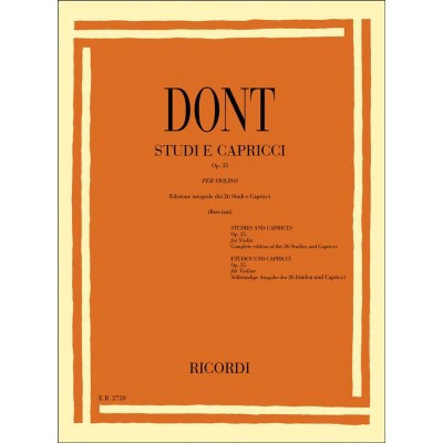   Dont J. - Studi E Capricci Op35 - Violon