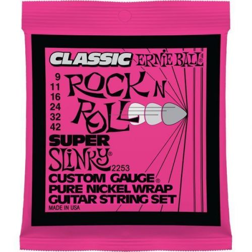 ERNIE BALL GITARRENSAITEN ELEKTRISCH SUPER SLINKY CLASSIC ROCK N ROLL 9-42 2253