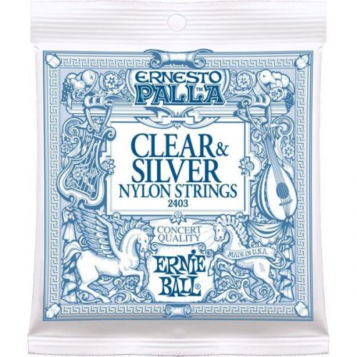 ERNIE BALL GITARRENSAITEN CLASSIQUE NYLON ERNESTO PALLA CLEAR SILVER 2403