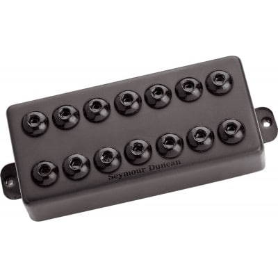 INVADER, 7 CORDES, HUMBUCKER CHEVALET, CAPOT NOIR METAL