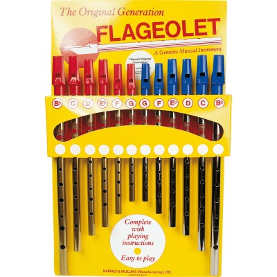 12 Flageolets Laiton Nickel En 6 Tonalités