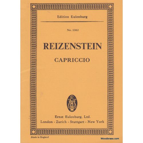 REIZENSTEIN F. - CAPRICCIO FOR SMALL ORCHESTRA - SCORE