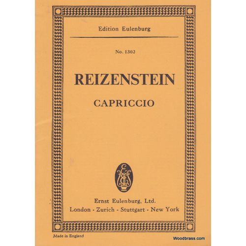 EULENBURG REIZENSTEIN F. - CAPRICCIO FOR SMALL ORCHESTRA - CONDUCTEUR 