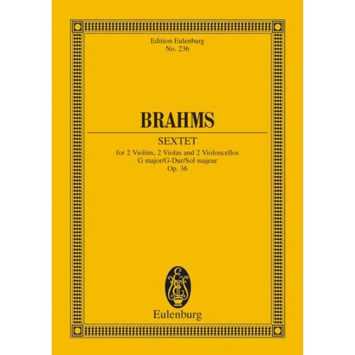 BRAHMS JOHANNES - STRING SEXTET G MAJOR OP. 36 - 2 VIOLINS, 2 VIOLAS AND 2 CELLOS
