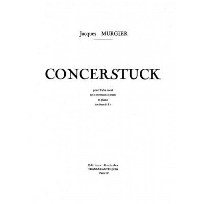 MURGIER JACQUES - CONCERTSUCK - TUBA & PIANO
