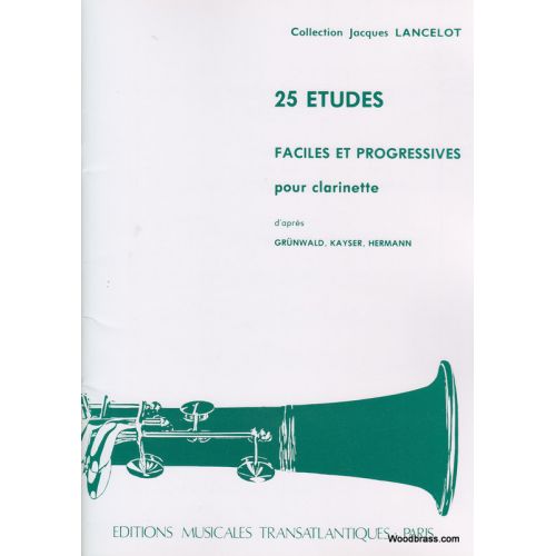 TRANSATLANTIQUES 25 ETUDES FACILES ET PROGRESSIVES - CLARINETTE 