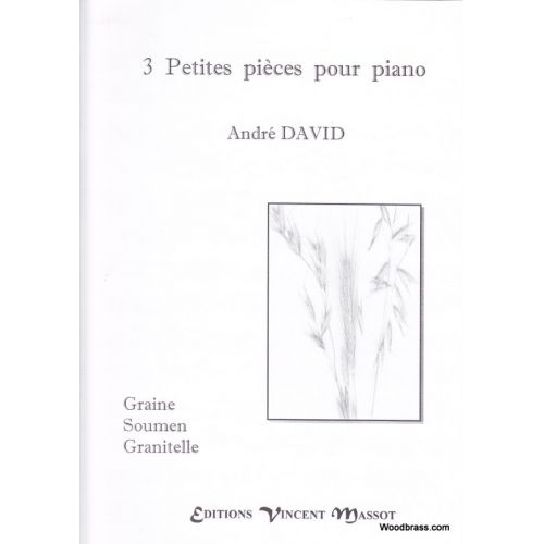 VINCENT MASSOT DAVID ANDRE - 3 PETITES PIECES POUR PIANO