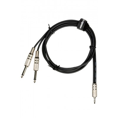 WOODBRASS AC25 - Mini Jack Estéreo / 2 Jack Macho - 1