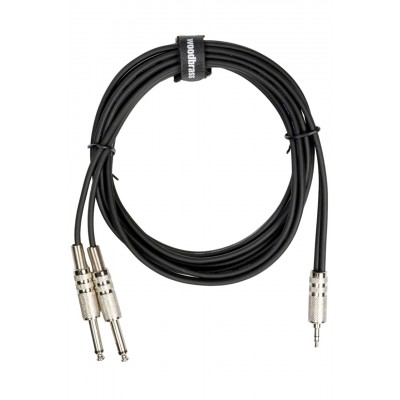 WOODBRASS AC26 - Mini Jack Estéreo / 2 Jack Macho - 3M