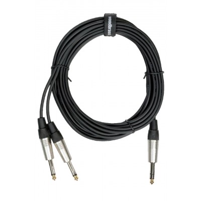 Câble Jack Male Stéréo / 2 Jack Mâle - 6 m - AC32