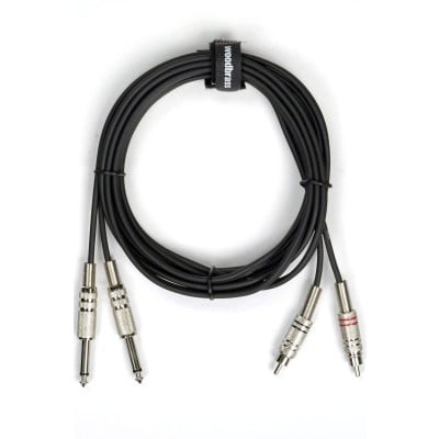 WOODBRASS AC41 - 2 RCA / 2 JACK MALE - 3M