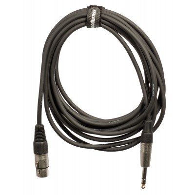 WOODBRASS AC61 - XLR Female / Stereo Jack - 6 m
