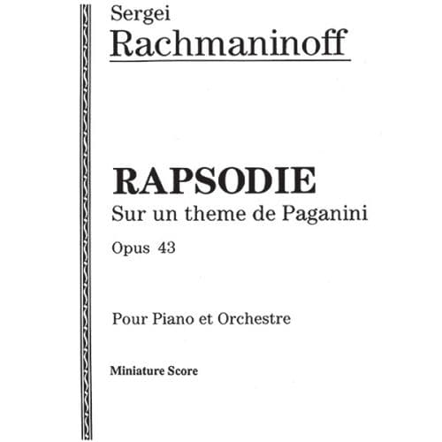 RACHMANINOV SERGEI - RHAPSODIE OP43 - SCORE