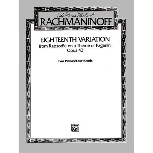 ALFRED PUBLISHING EIGHTEENTH VARIATION - PIANO SOLO