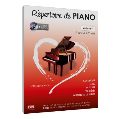 F2M EDITIONS ASTIE CHRISTOPHE - REPERTOIRE DE PIANO VOL.1 + CD 