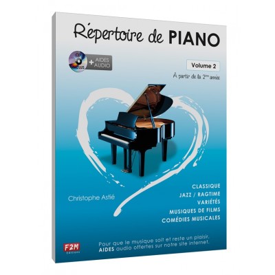 F2M EDITIONS ASTIE CHRISTOPHE - REPERTOIRE DE PIANO VOL.2 + CD
