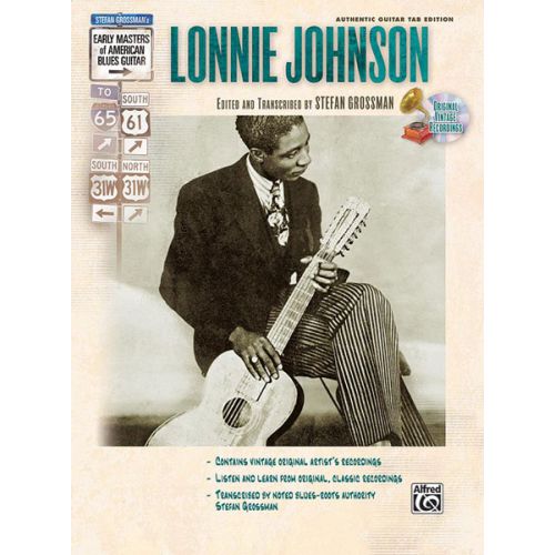 ALFRED PUBLISHING Grossman Stefan - Lonnie Johnson + CD - Guitar Tab