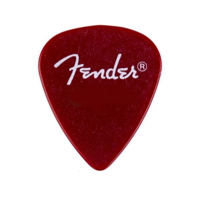 FENDER CALIFORNIA CLEAR PICKS 12 PACK THIN CANDY APPLE RED