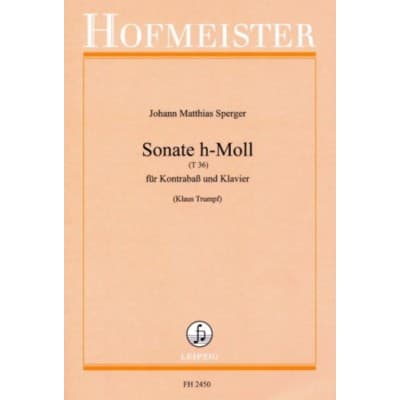 SPERGER J.M. - SONATE H-MOLL - CONTREBASSE & PIANO