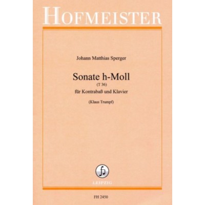 SPERGER J.M. - SONATE H-MOLL - CONTREBASSE & PIANO
