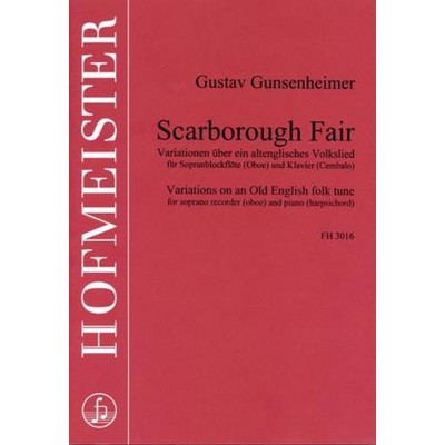 HOFMEISTER Gunsenheimer G. - Scarborough Fair - FLB Soprano et Piano
