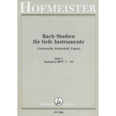 BACH-STUDIEN FUR TIEFE INSTRUMENTE CAHIER 1