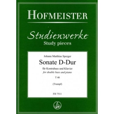  Sperger Johann Matthias - Sonate D-dur - Contrebasse and Piano