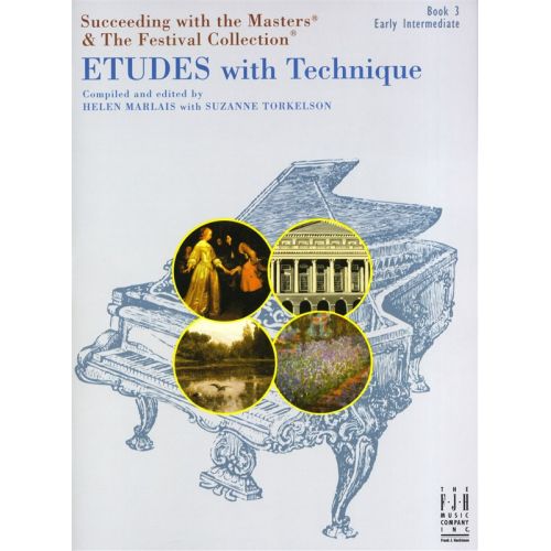 MUSIC SALES SUCCEEDING WITH MASTERS FESTIVAL COLL ETUDES WITH TECHNIQUE BOOK 3 - PIANO SOLO