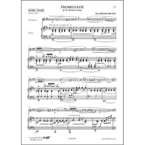 FLEX EDITIONS DELMAS M. - PROMENADE - CLARINET