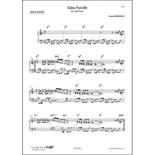 FLEX EDITIONS DEMANGE F. - SALSA PAREILLE - PIANO SOLO