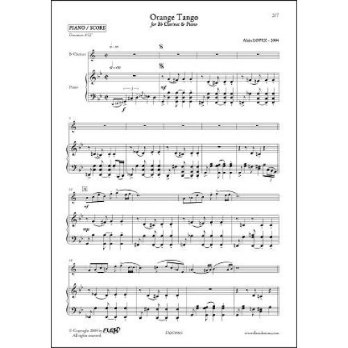 Lopez A. - Orange Tango - Clarinette & Piano