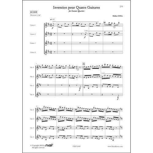 FLEX EDITIONS COLL D. - INVENTION - QUATUOR DE GUITARES
