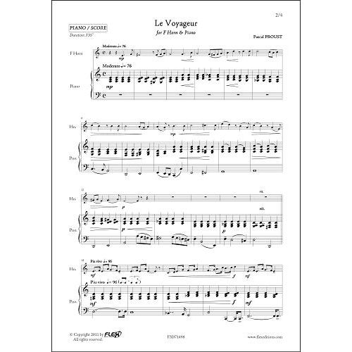 PROUST P. - LE VOYAGEUR - F HORN & PIANO