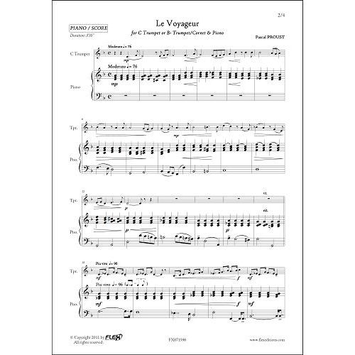 FLEX EDITIONS PROUST P. - LE VOYAGEUR - TRUMPET & PIANO