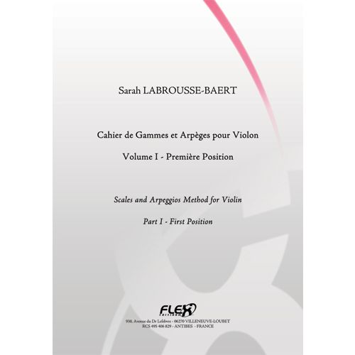 LABROUSSE-BAERT S. - SCALES AND ARPEGGIOS METHOD FOR VIOLIN - VOLUME I - SOLO VIOLIN