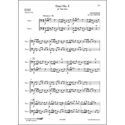 FLEX EDITIONS ANONYMOUS - DUET NO. 5 - TUBA DUET