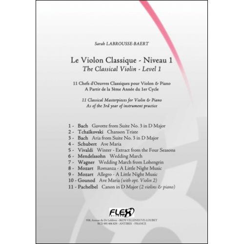  Labrousse-baert S. - Le Violon Classique - Niveau 1 - Violon Et Piano