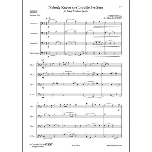  Traditionnel - Nobody Knows - Quatuor De Trombones