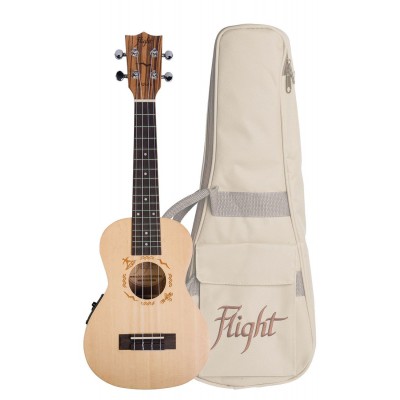 DUC525CEQ CONCERT ELECTRO UKULELE -SOLID TOP ZEBRA