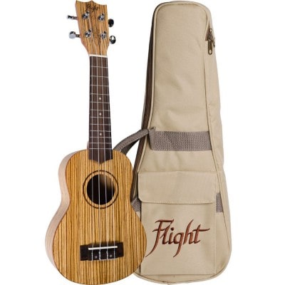 dus322 soprano ukulele - zebrawood (+ bag)