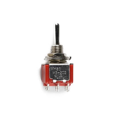 FRED S GUITAR PARTS ON-ON MINI SWITCH DPDT CHROME (ROUND)
