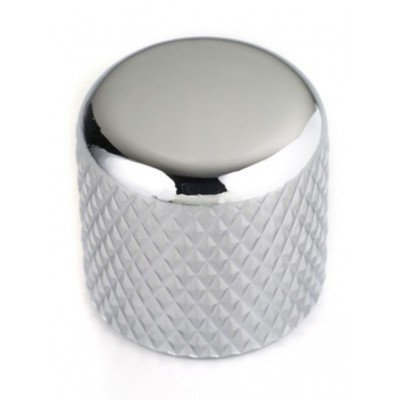 DOME KNOB CHROME 6.35MM (FOR SOLID SHAFTS) (2)