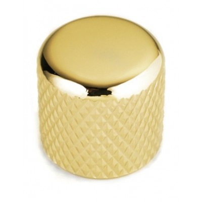 DOME KNOB GOLD 6.35MM (FOR SOLID SHAFTS) (2)