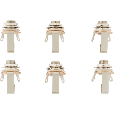 FENDER 1/4" 2-Conductor Guitar Output Jack (6-pack)
