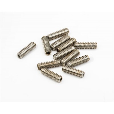 FENDER Standard Bass Bridge Saddle Height Adjustment Screws, 6-32 X 7/16 Hex, Nickel (12)