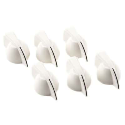 Fender Chicken Head Amplifier Knobs, (jeu De 6 Cordes), White