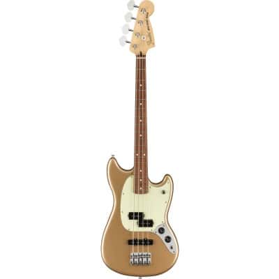 Fender Mustang Bass Pj Pf Firemist Gold