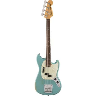 Fender Jmj Road Worn Mustang Bass Rw Faded Daphne Blue