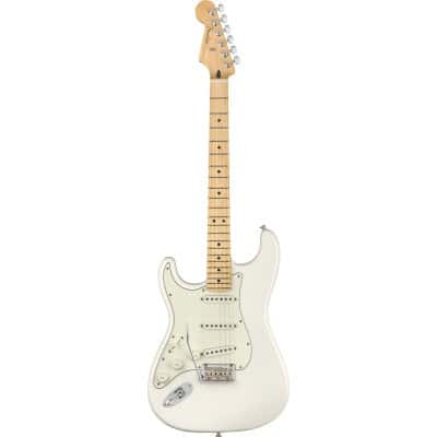 MEXICAN PLAYER STRATOCASTER LHED MN, POLAR WHITE