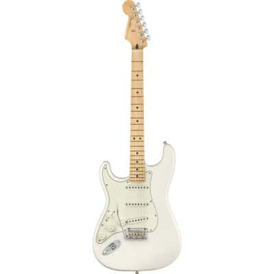 FENDER MEXICAN PLAYER STRATOCASTER LHED MN, POLAR WHITE